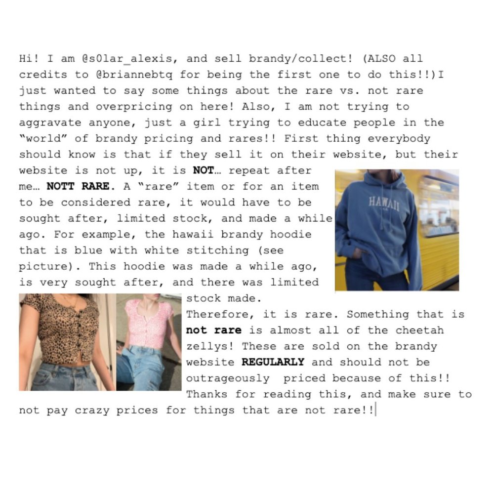 A Lesson in Brandy Melville: Rares vs Non-Rares